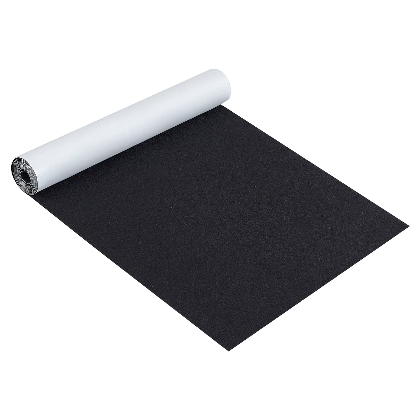 BENECREAT Black Self Adhesive Felt Roll - 40cm x 2m Drawer Liner Fabric