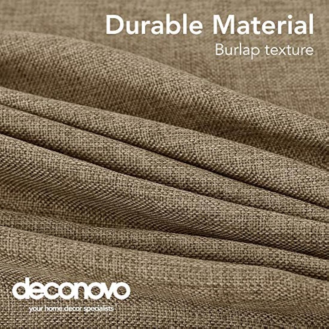 Deconovo Faux Linen Rectangle Tablecloth | Water Resistant, 59x79in