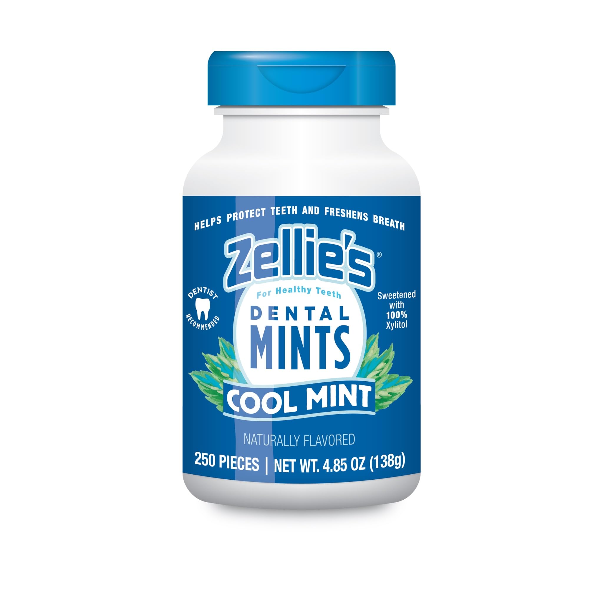 Zellies Cool Mint Xylitol Mints – Sugar Free Dental Care (250 Count)