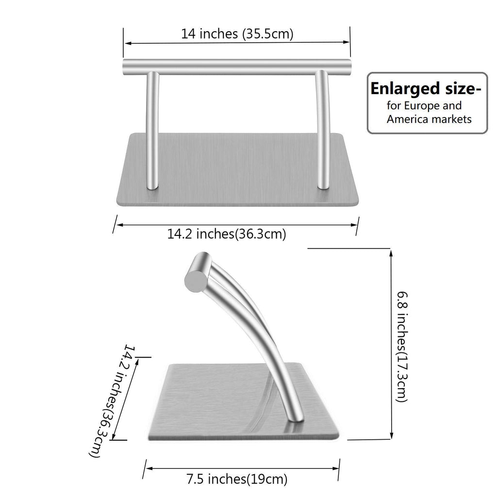 Kaleurrier Stainless Steel Mobile Footrest | Brushed Silver Salon Foot Rest