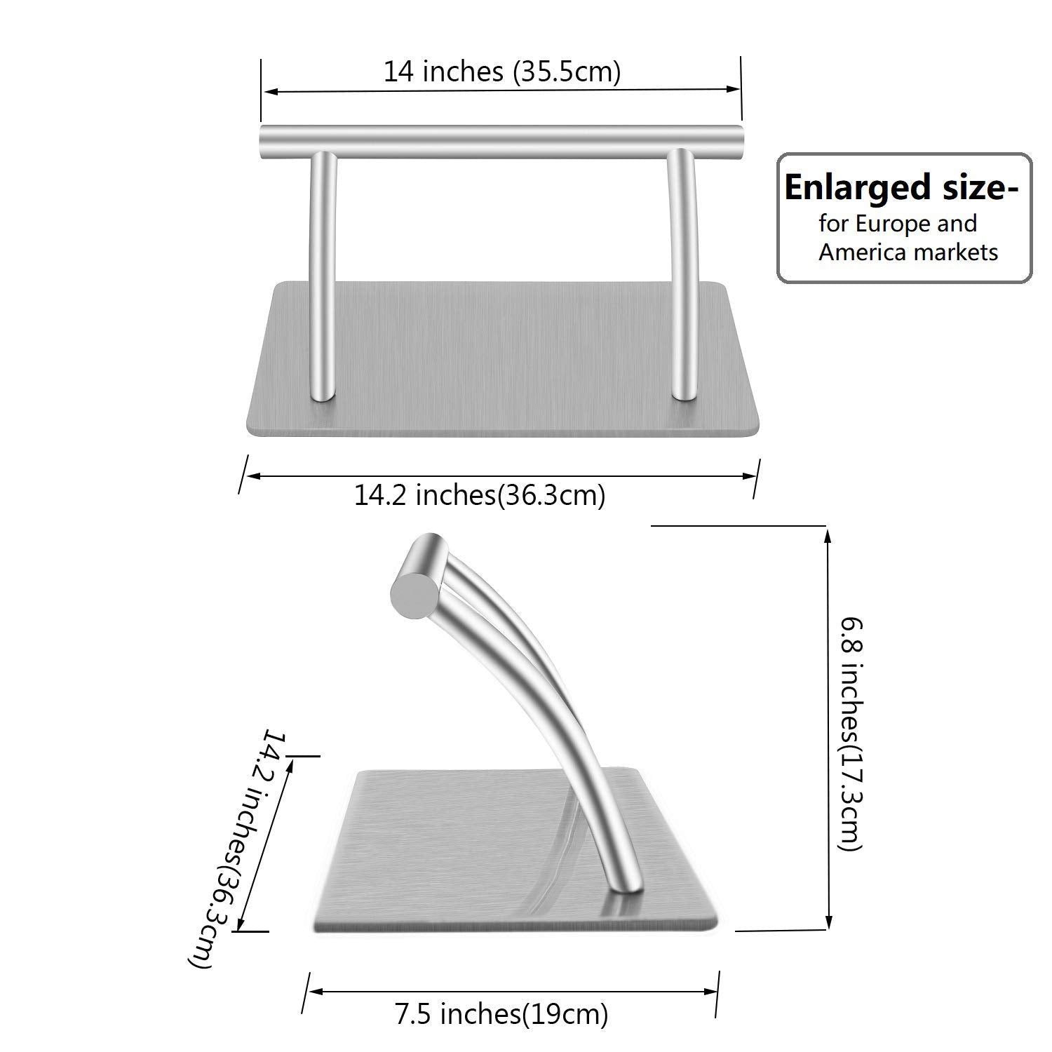 Kaleurrier Stainless Steel Mobile Footrest | Brushed Silver Salon Foot Rest