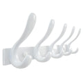 HONSKY Wall Coat Rack, Towel Rack,Metal Wall Coat Hanger with 5 Double Hooks 10 Hook, for Hanging Coat, Hat, Bag, in Hallway Entryway, White