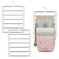 3 Pack Trouser Hangers, Trouser Hangers Space Saving Space Saver Trouser Rack 360° Rotatable Multi Layer Pants Hanger Women Man for Jeans Skirt Tie