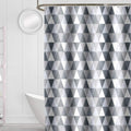 GONOVE Shower Curtain for Bathroom 180 x 200 cm Mildew Resistant Waterproof Polyester Fabric Triangle Shower Curtain Liner Washable Bath Curtain with - image 1