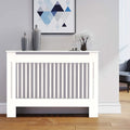 White Radiator Cover – 92cm Tall Modern MDF Cabinet