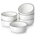 MALACASA 24 oz Cereal Bowls Set of 6 | Porcelain Soup & Salad Bowls