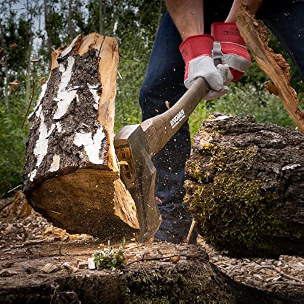 Roughneck Log Splitting Maul – 2kg Dual Wedge Head Hickory Handle