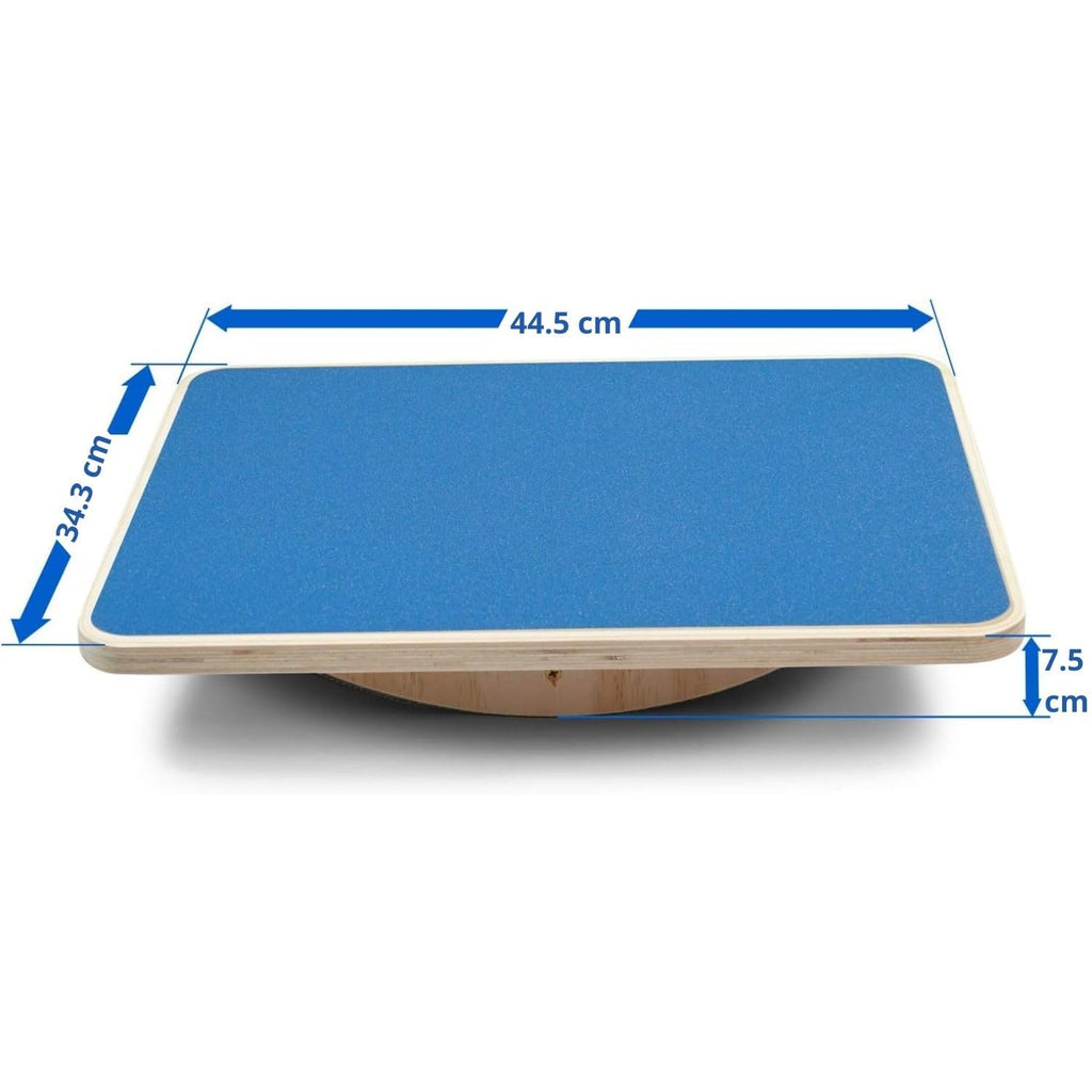 Yes4All Rocker Balance Board - Wooden Standing Desk Trainer, Blue