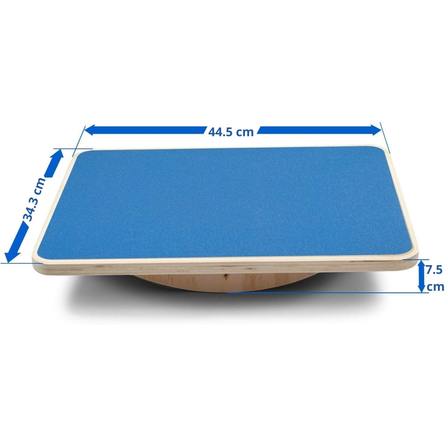 Yes4All Rocker Balance Board - Wooden Standing Desk Trainer, Blue