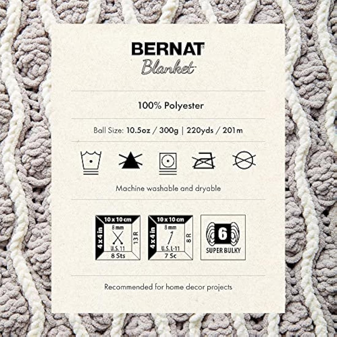Bernat Blanket Beach Foam Chenille Yarn – 2 Pack Super Bulky Polyester