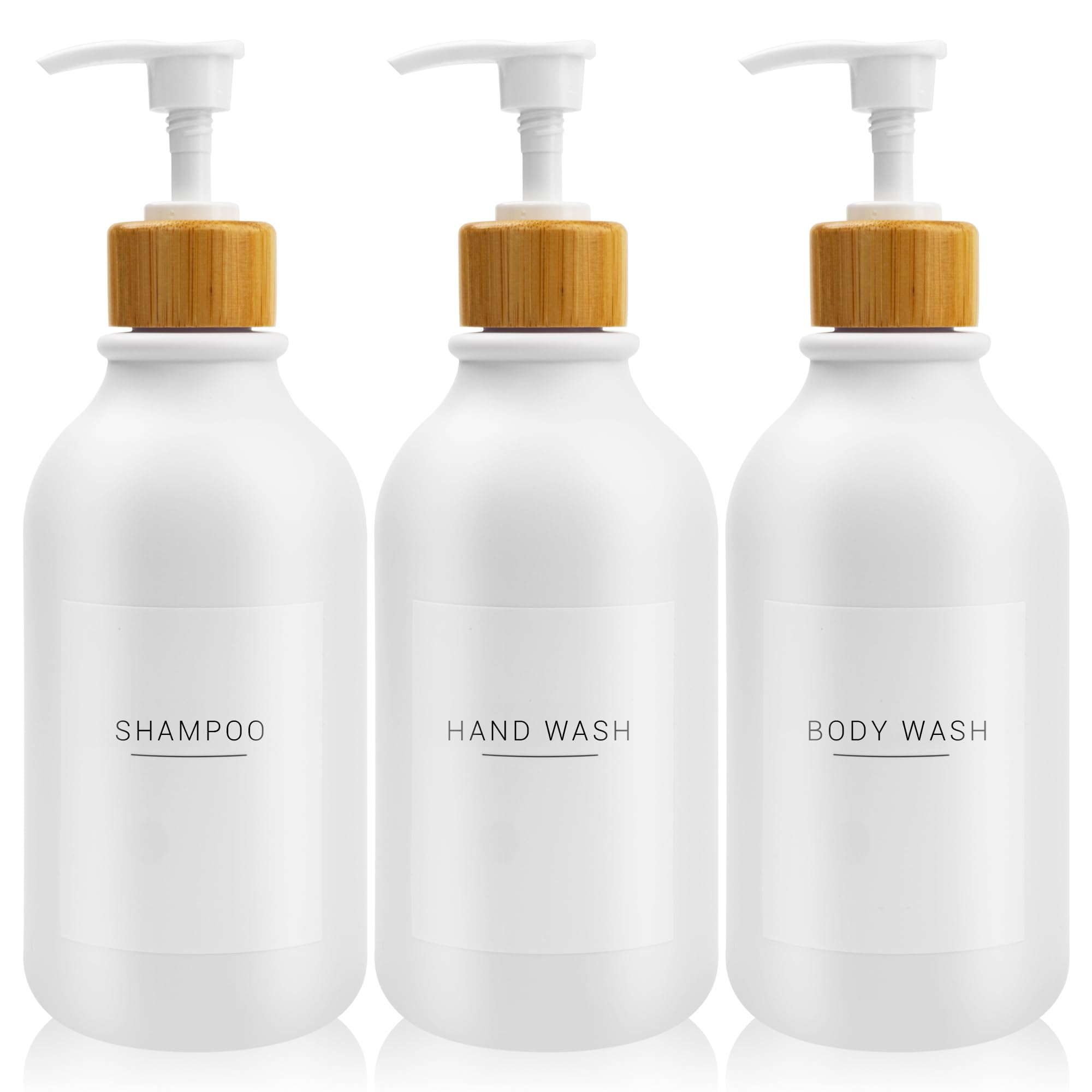 Jolof Store 3-Piece 500ml Soap Dispenser Set | Refillable PET Plastic