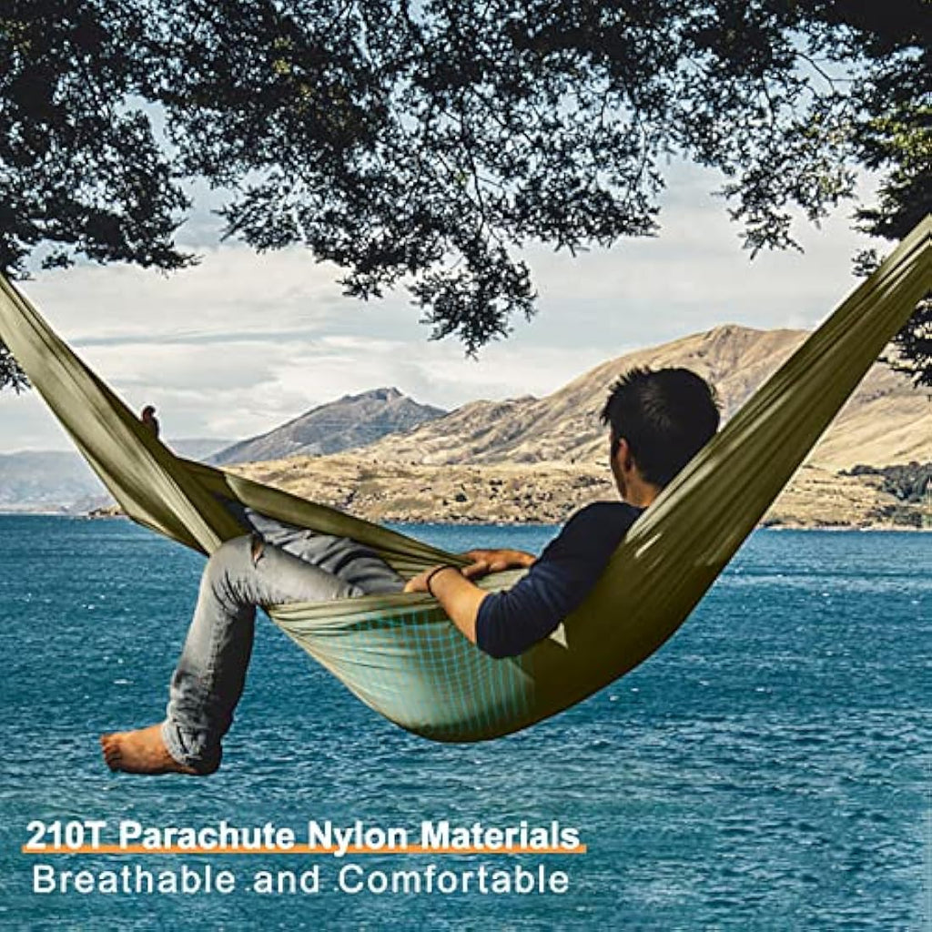 COVACURE Camping Hammock with Mosquito Net | Ultralight Parachute Nylon