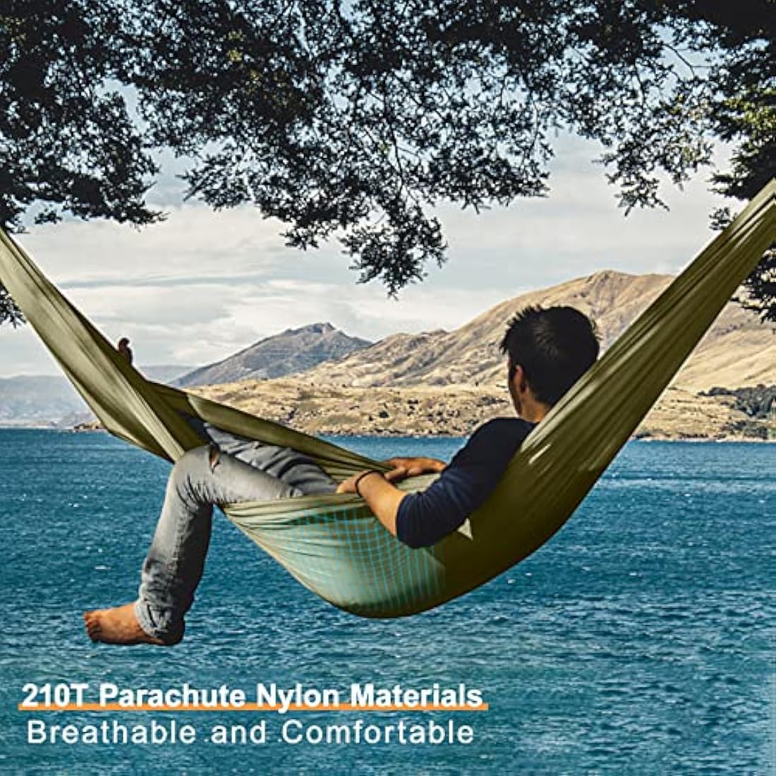 COVACURE Camping Hammock with Mosquito Net | Ultralight Parachute Nylon