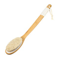 VOCOSTE 18" Horsehair Body Brush | Long Handle Wooden Shower Scrubber