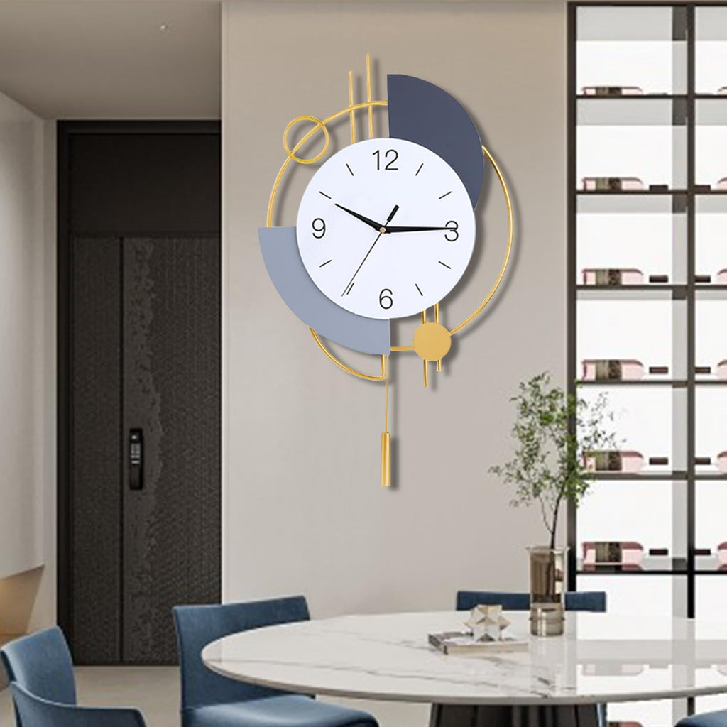 Large Modern Wall Clock – Silent Metal Decorative Timepiece