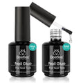 Beetles 5-in-1 Nail Glue Gel Kit | 2 Pcs 15ml Strong Adhesive & Base Gel