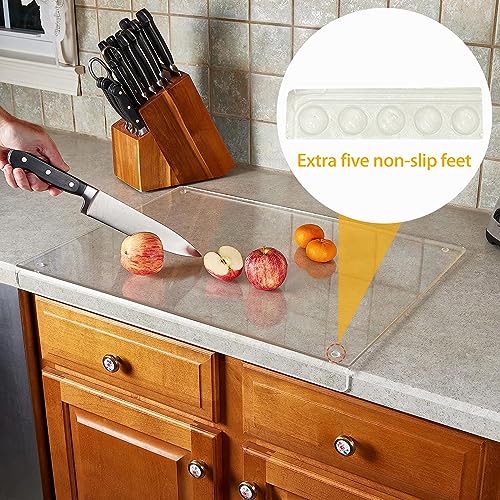 Acrylic Cutting Board | 5mm Non-Slip Clear Countertop Protector
