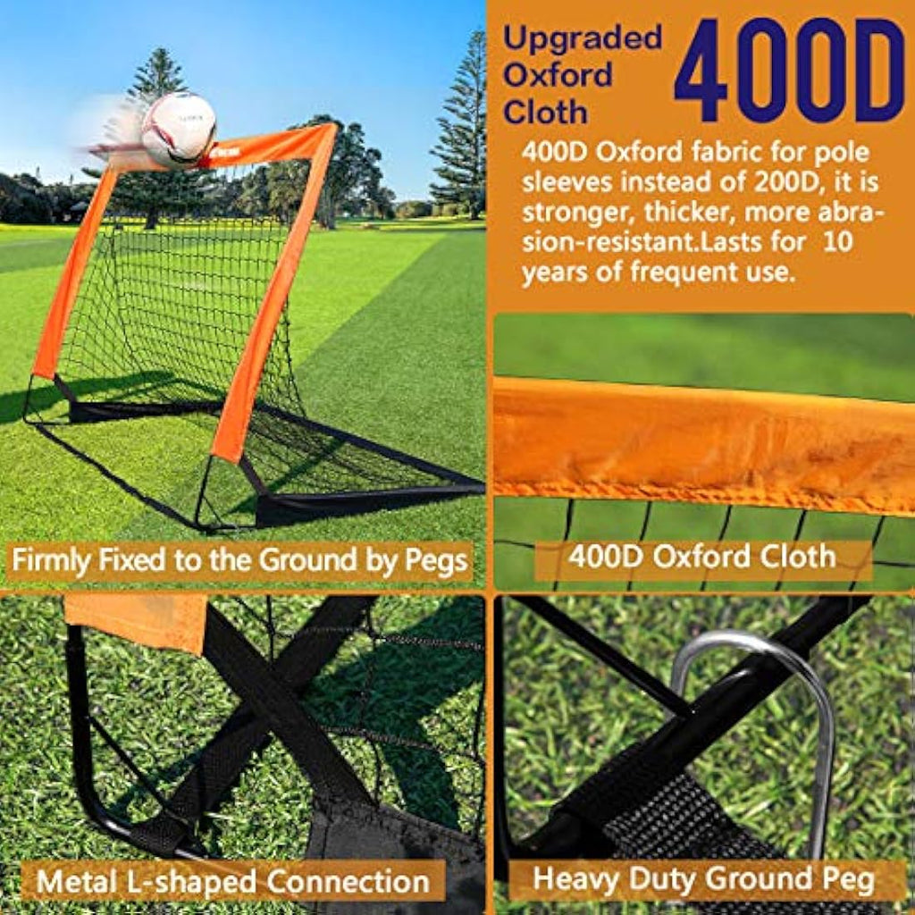 Dimples Excel Pop-Up Football Goal – Portable 120cm Soccer Net for Kids