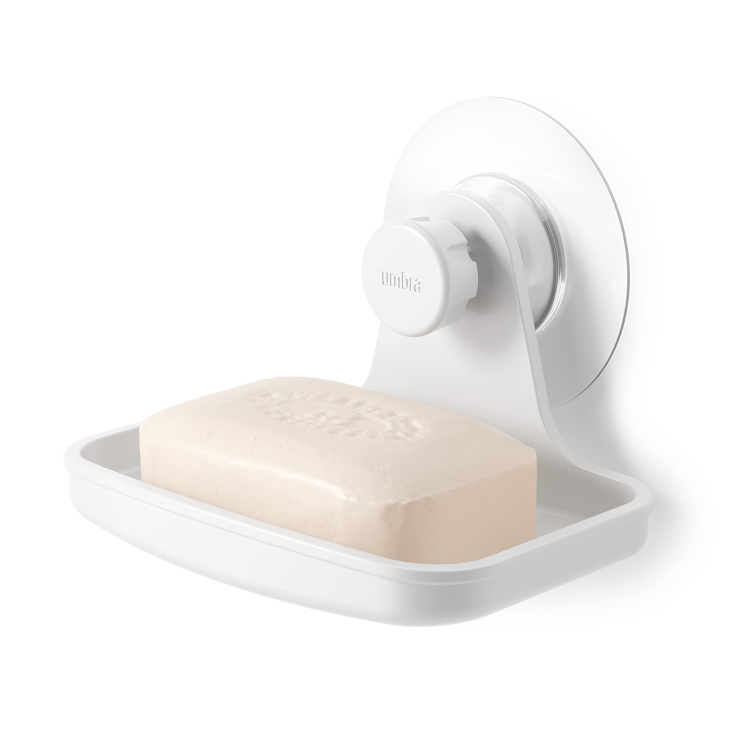 Umbra Flex Adhesive Soap Dish – Rust-Proof Bathroom Shower Holder, White