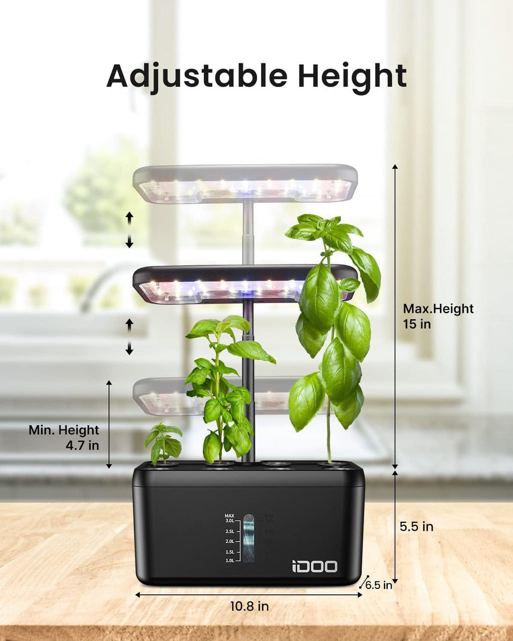iDOO Hydroponics Growing System | 8 Pods Indoor Herb Garden with LED Light