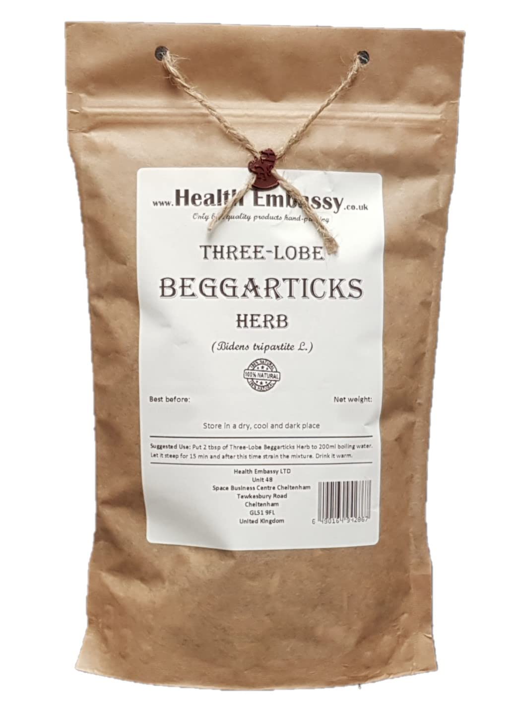Health Embassy Three-Lobe Beggarticks Herb (Bidens tripartita) - 100g