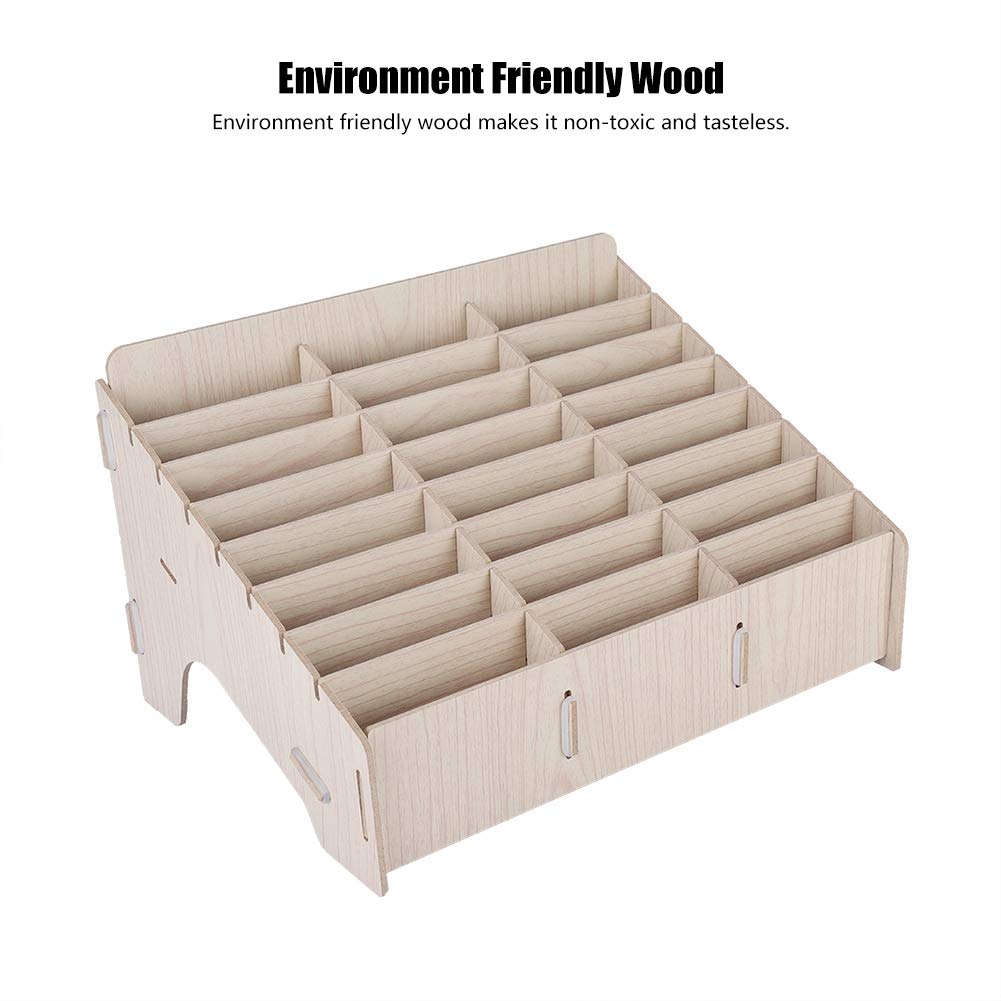 24 Grids Wooden Storage Box Mobile Phone Management Racks Desk Tidy for Watches, Wallets, Coins, Keys Accessories Organizer Storage Container - image 4