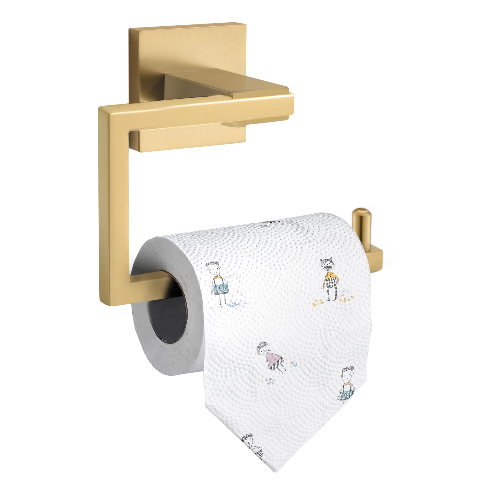 Turs Stainless Steel Toilet Paper Holder | Wall Mounted Brushed Gold