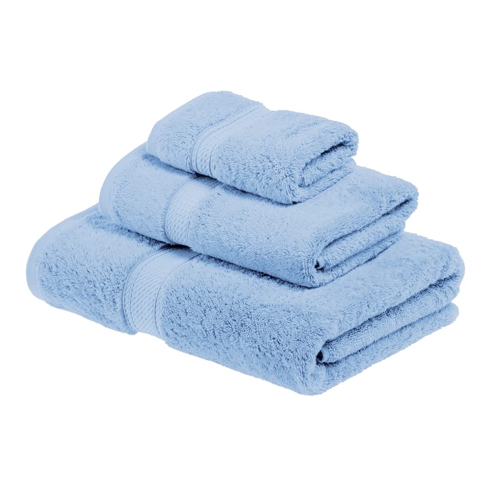 Superior 900 GSM Egyptian Cotton 3-Piece Towel Set - Light Blue