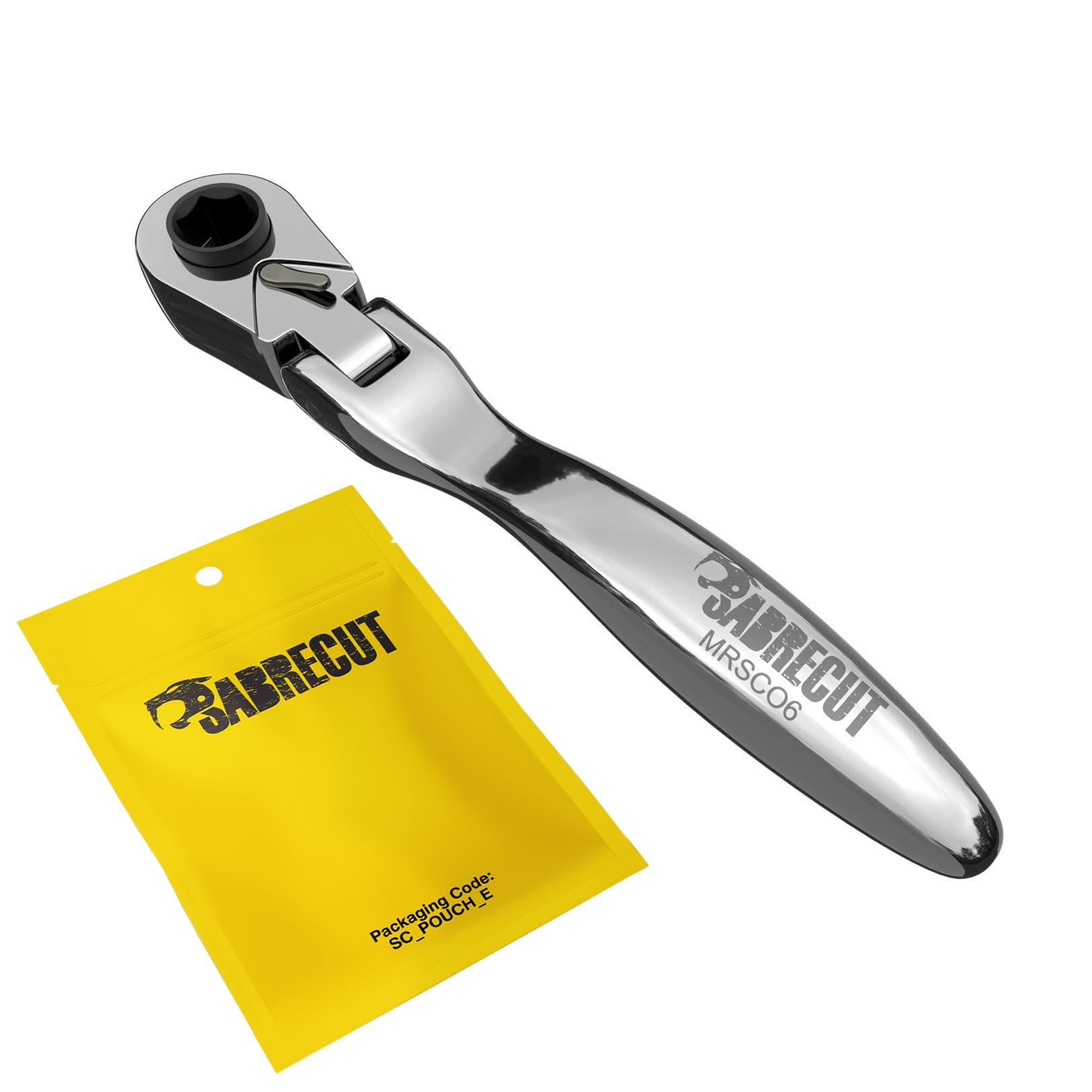 SabreCut MRSC06 Flex Head Mini Micro Ratchet | 1/4" Square Drive