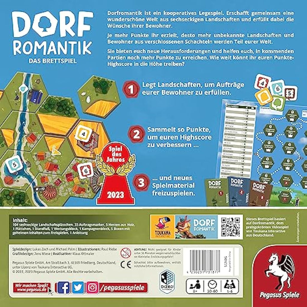 Village Romantics Board Game by Pegasus Spiele – 2023 Game of the Year