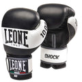 Leone 1947 Shock Boxing Gloves – Unisex Leather Sparring Gear, Black, 10oz
