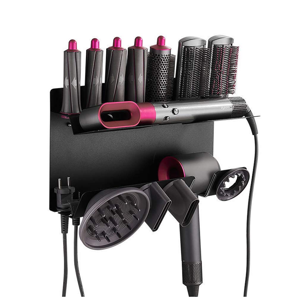 Hosoncovy 2-in-1 Wall Mount Holder for Dyson Hair Dryer & Airwrap