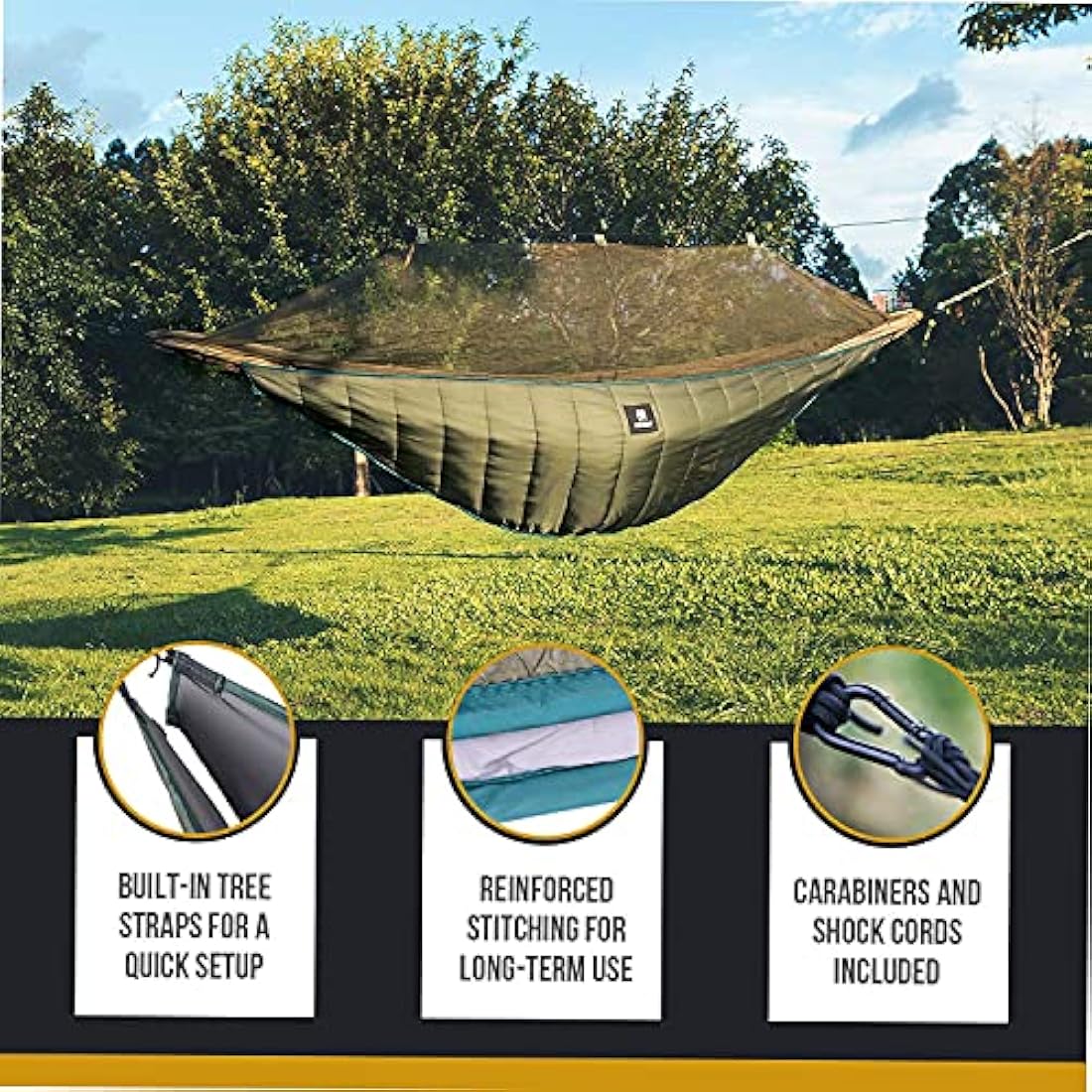 OneTigris Night Protector Hammock Underquilt – 4 Season Ultralight 800g