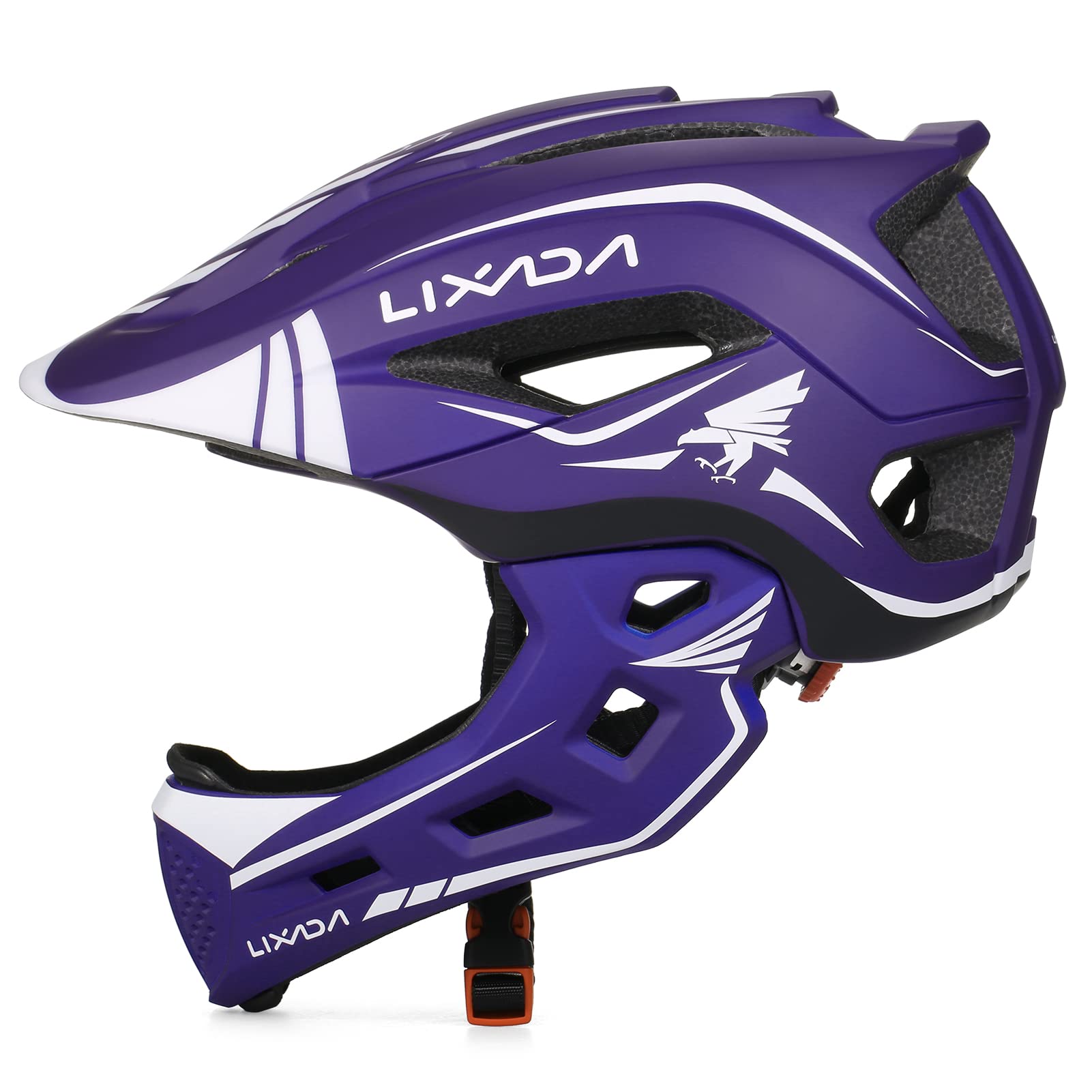 Lixada Kids Full Face Bike Helmet | Detachable 2-in-1 Design | 52-58cm
