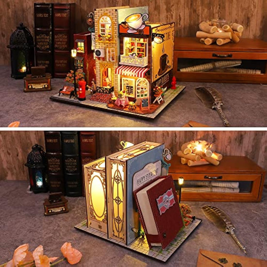 Spilay DIY Miniature Dollhouse Kit - 1:24 Wooden Model with Music Box