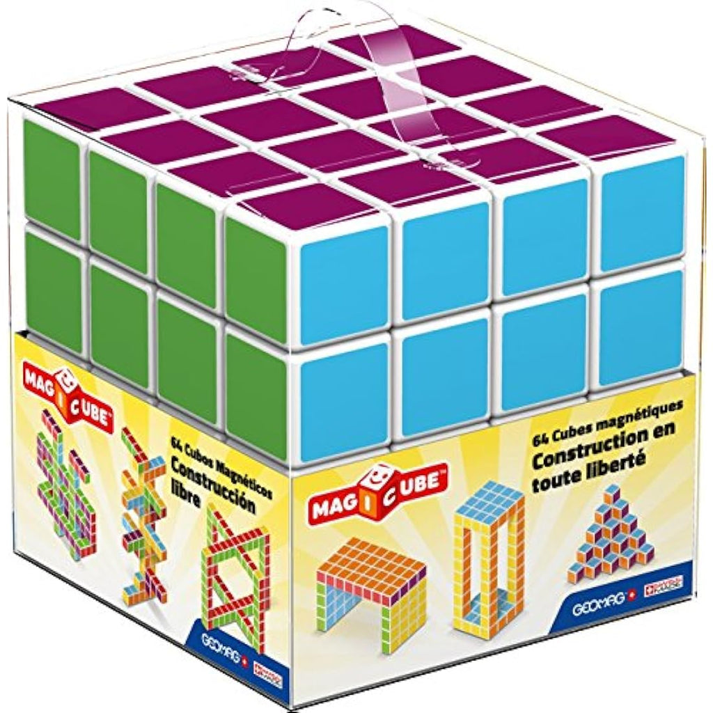 Geomag Magicube Magnetic Building Blocks - 64 Piece Multicoloured Set