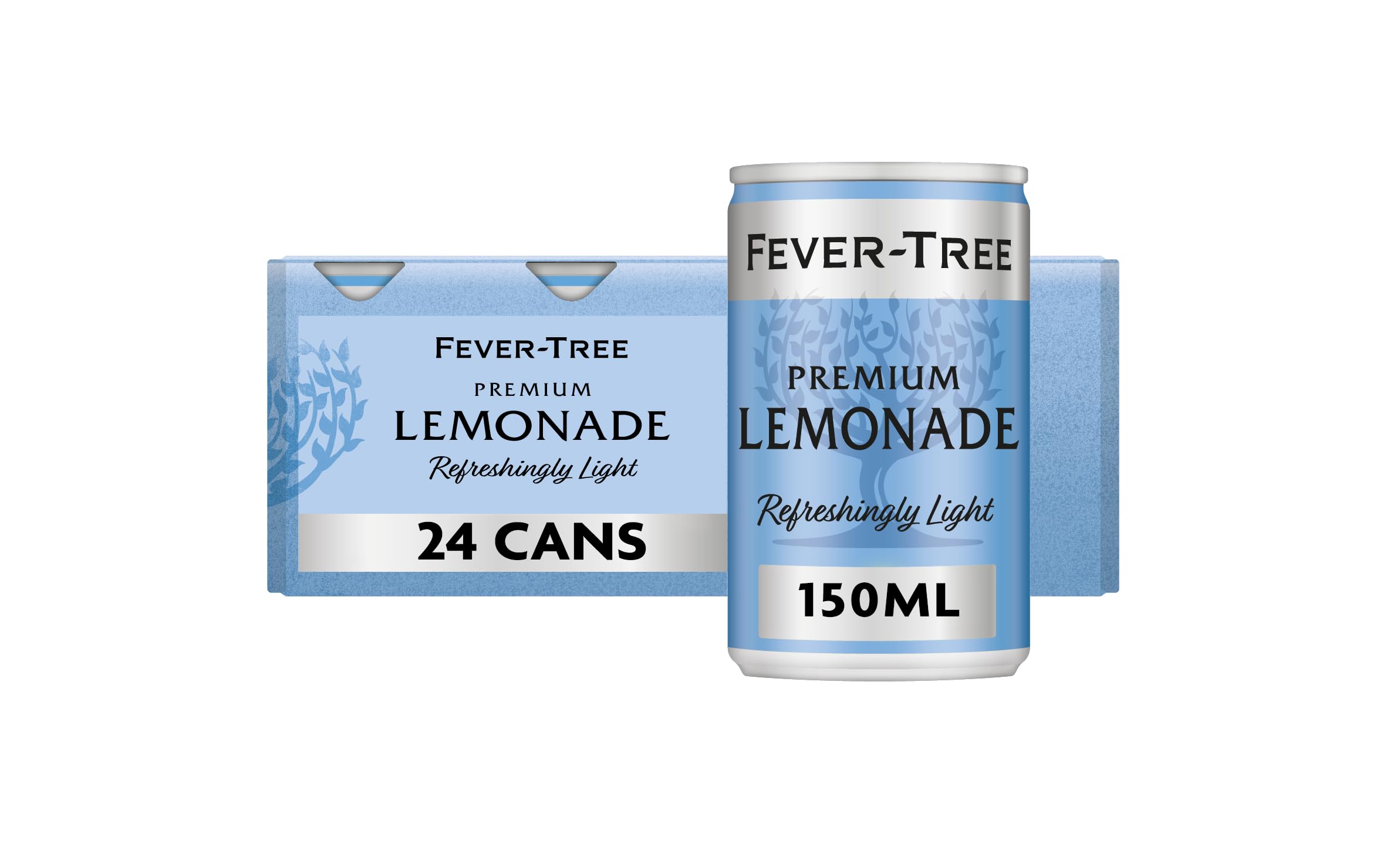 Fever-Tree Premium Light Lemonade Mixer - 24 x 150ml Cans Bulk Pack