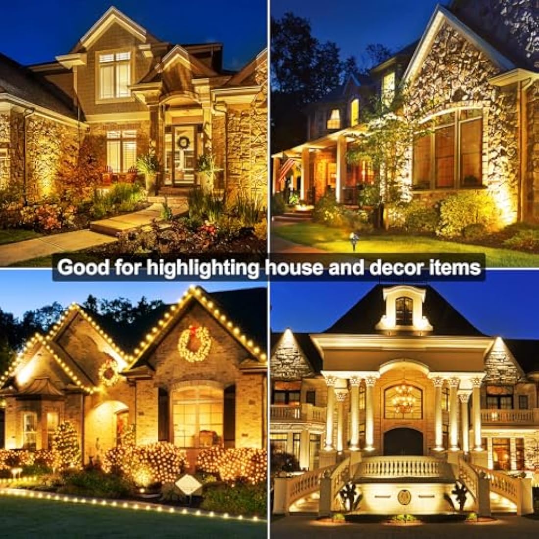 NATPOW 6-in-1 Garden Spot Lights – IP65 Waterproof Warm White LED Landscape