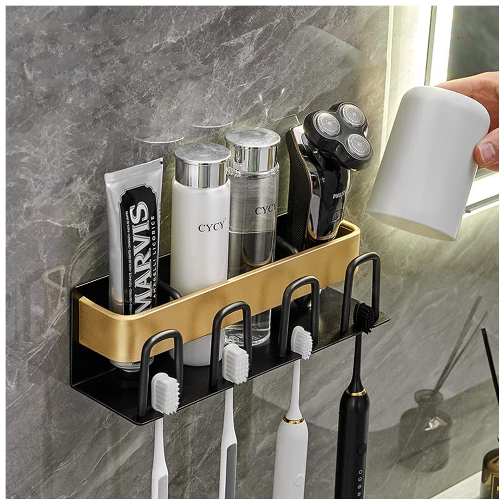 Wall Mounted Toothbrush Holder | Rustproof Aluminum Rack