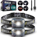 AENNON Rechargeable LED Head Torch 2-Pack | Waterproof 220 Lumens
