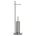 TATAY Standing Toilet Roll Holder & Brush | Stainless Steel | Weighted Base