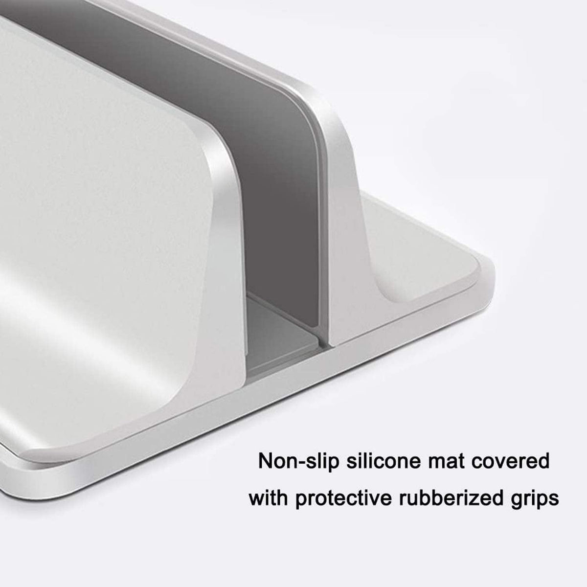Oranlife Vertical Laptop Stand Holder, Silver - image 3