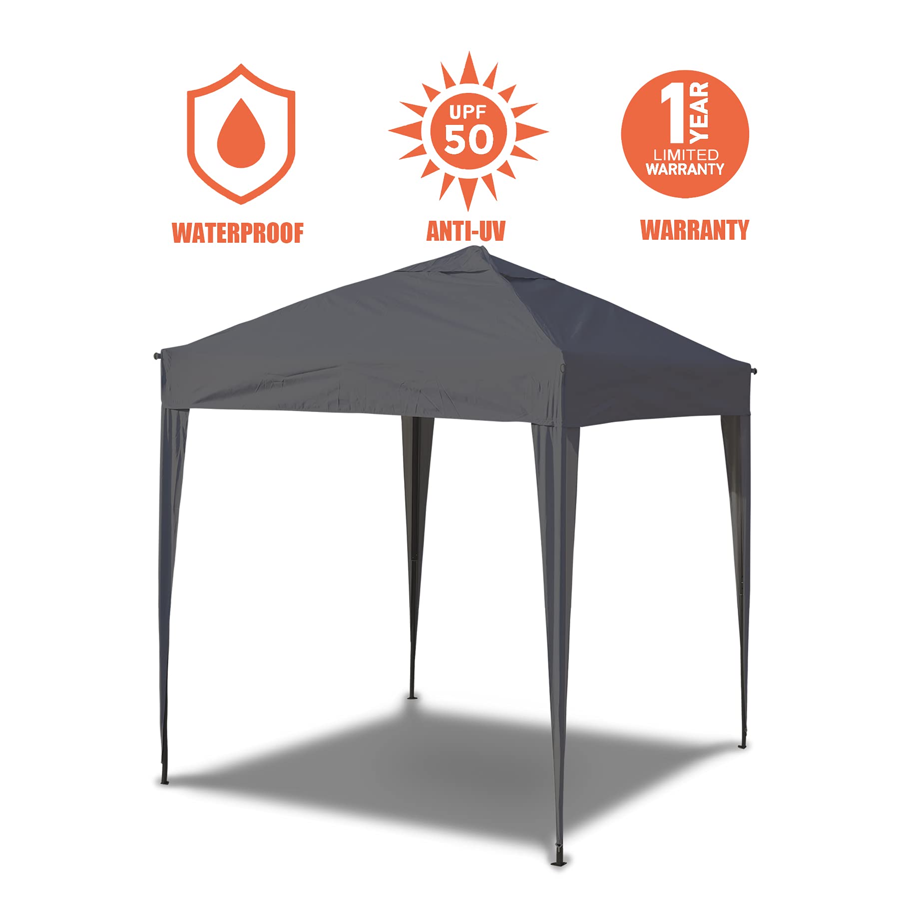 SANHENG Pop Up Gazebo – 3x3m Heavy Duty Waterproof Outdoor Canopy, Grey