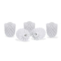 Relaxdays Toilet Brush Head Set of 5 – 9.5mm Thread Replacement, White