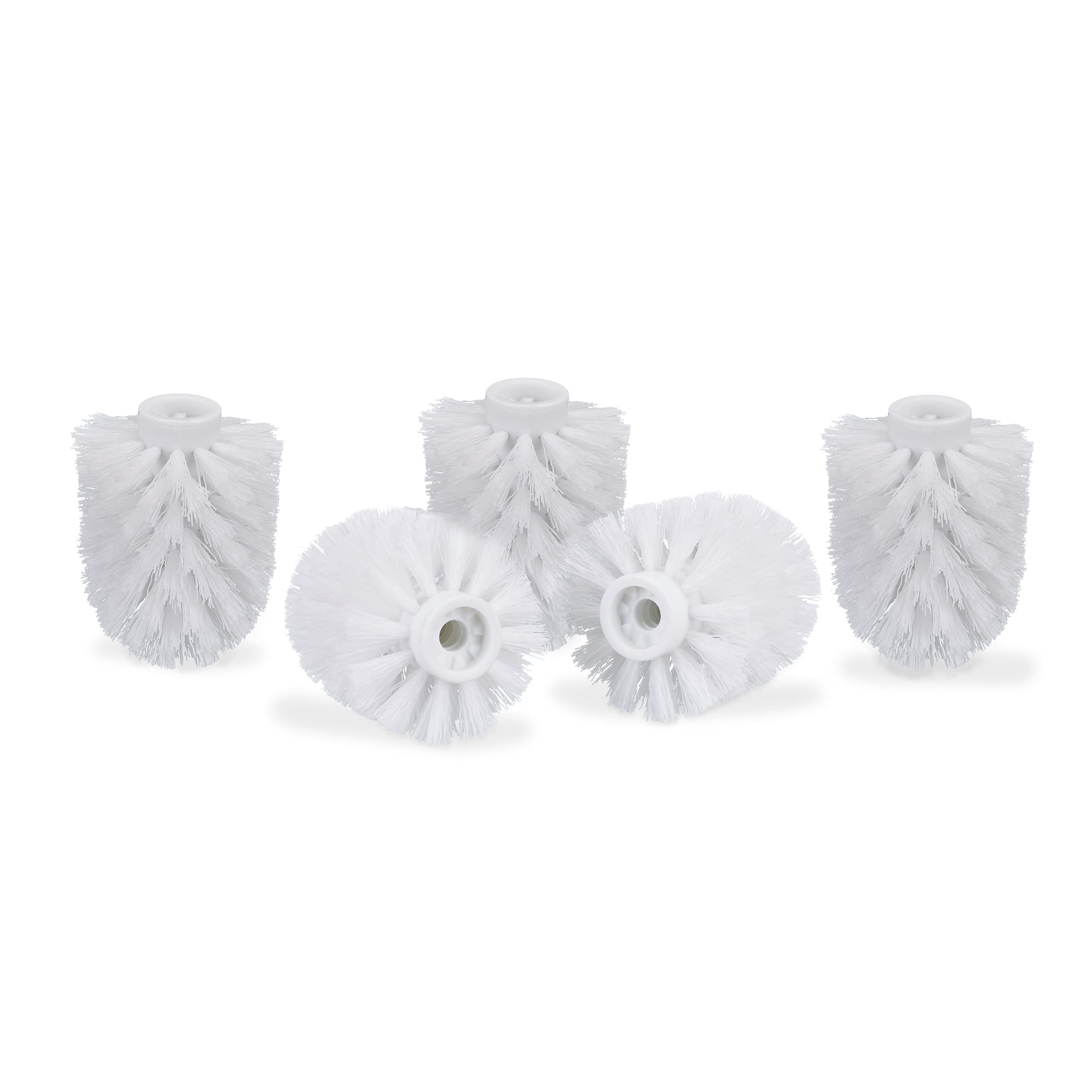Relaxdays Toilet Brush Head Set of 5 – 9.5mm Thread Replacement, White