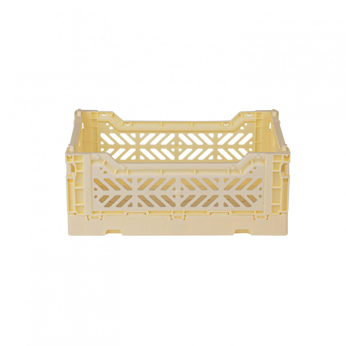 AYKASA Folding Crate, Sturdy Folding Box, Plastic, Stackable, Banana, Mini 27 x 17 x 11 cm