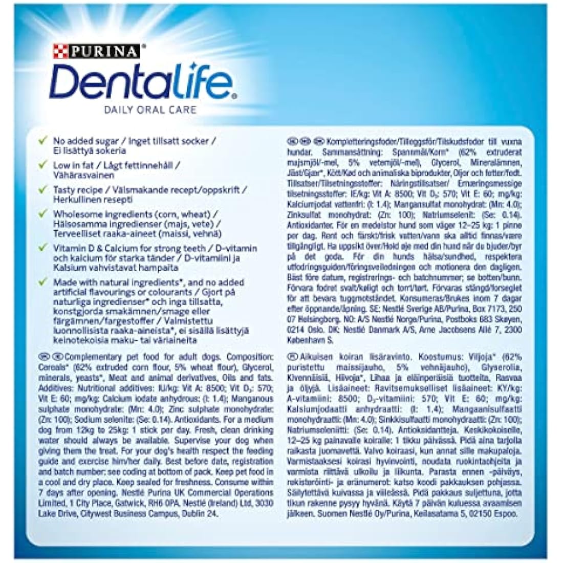 DENTALIFE Chicken Dental Dog Chews for Medium Dogs - 42 Sticks