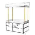 Jolof Store Clear Makeup Organiser – 2 Shelves & 4 Drawers Vanity Case