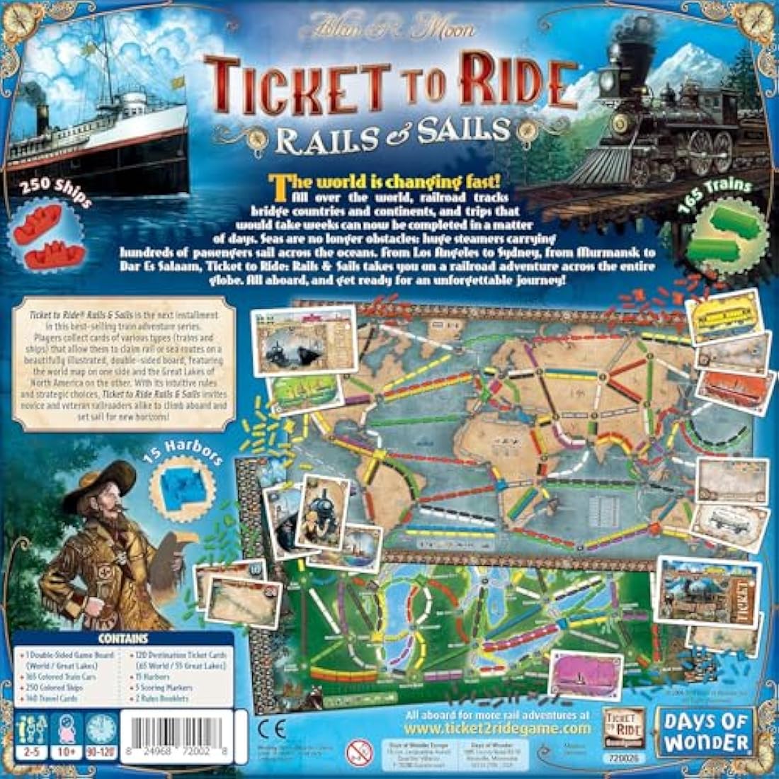 Days of Wonder Ticket to Ride Rails and Sails Strategy Board Game