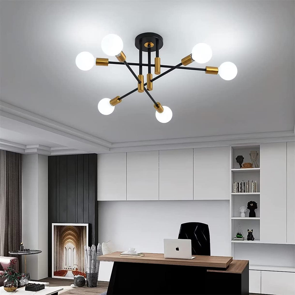 WQCSH Modern Minimalist Chandelier – Metal Satellite Pendant Light